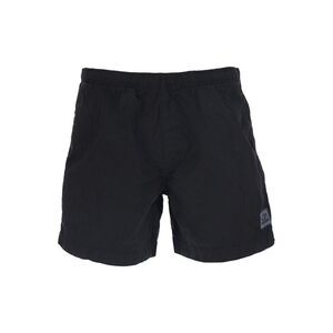 C.P. Company Men Black Swim Shorts With Logo On The Front In Tech Fabric Men